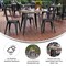 Flash Furniture 30 RD Dining Table Brown Poly Top/Black Frame JJ-T14623-80-BRBK-GG - alternate 3